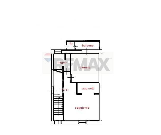 Pianta 2D - Bilocale Ancona - planimetria 1