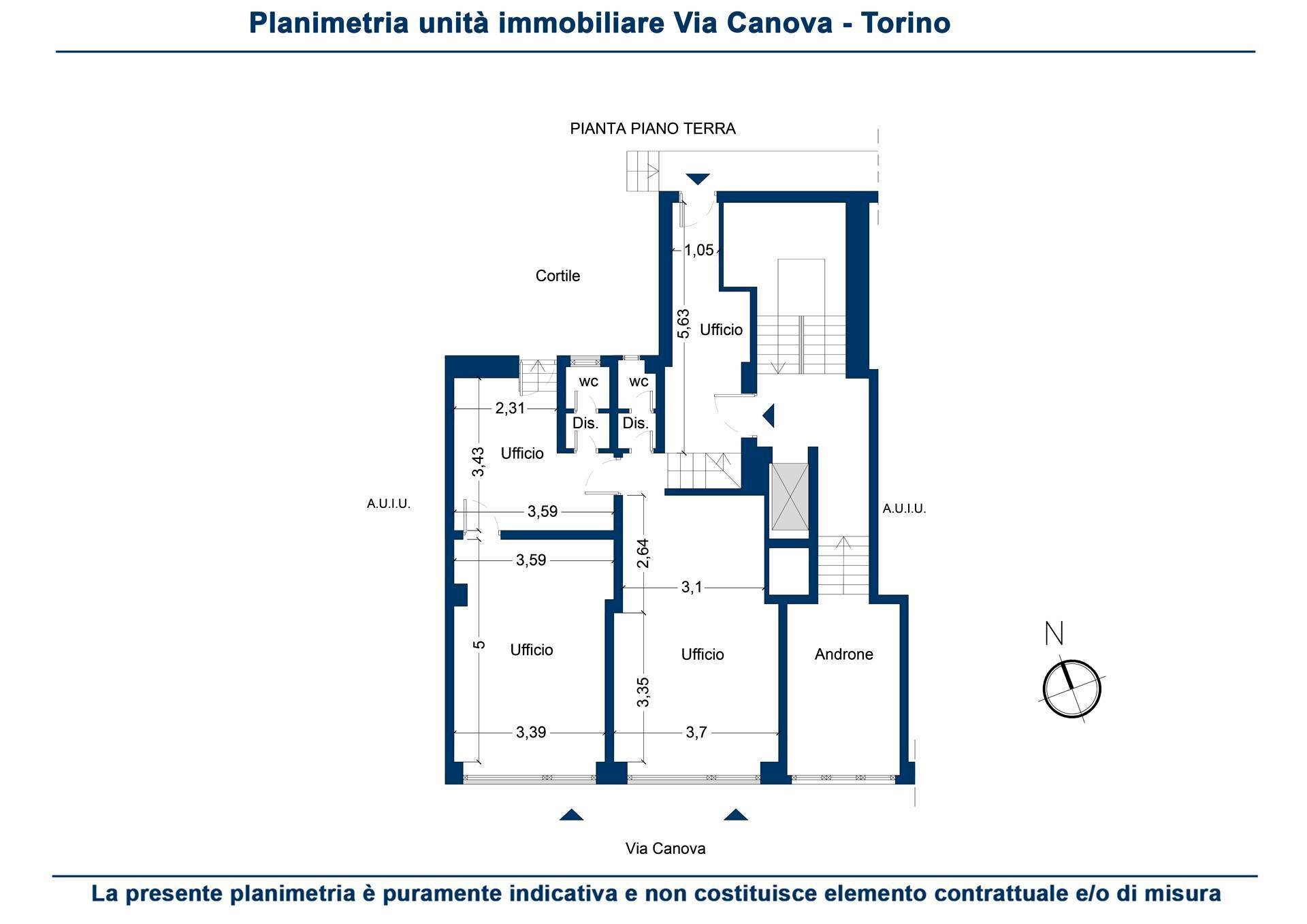 Foto 17 - Ufficio Via Canova
 
41, Torino - planimetria 1