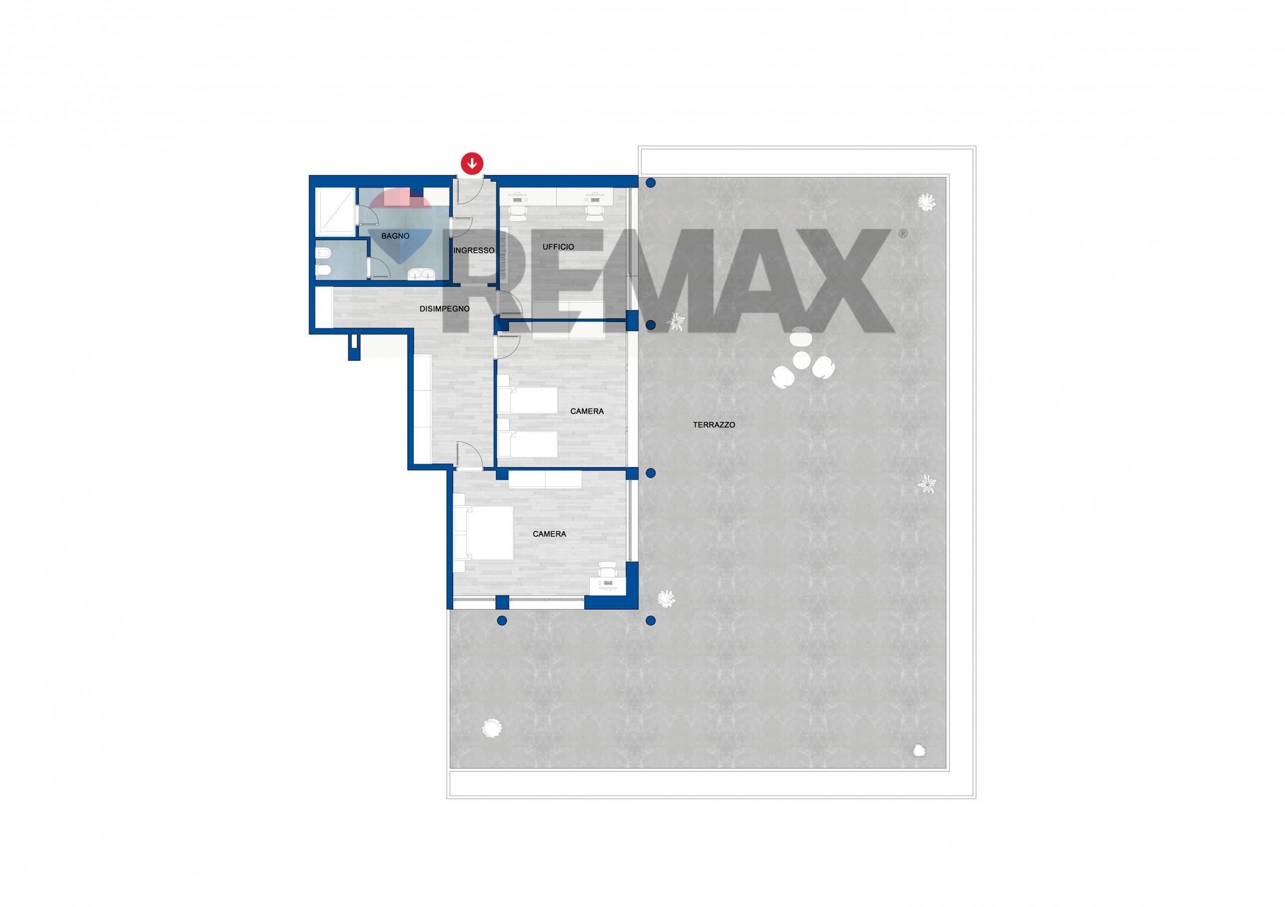 Pianta 2D - Office Via Carlo Felice
 
33C, Sassari - floor plans 1