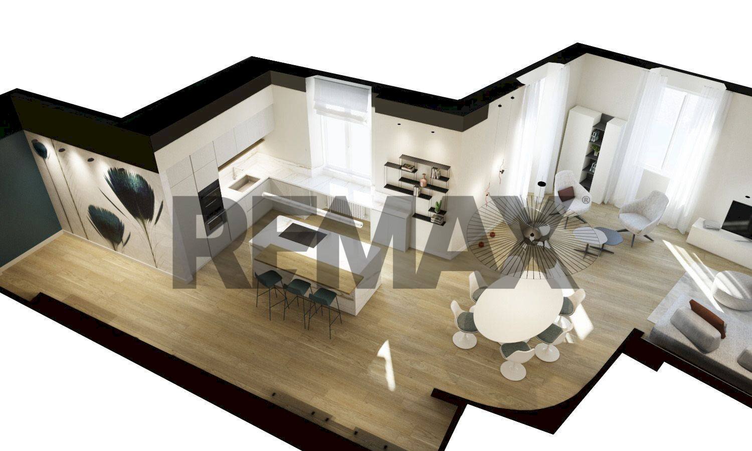 Pianta 3D - Four-room apartment via verdi
 
1, Gallarate - floor plans 1