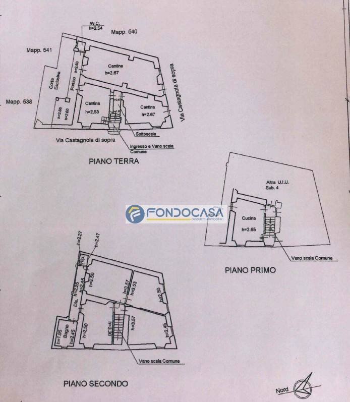 scheda catastale - Casa indipendente Via Giovanni Minzoni, Massa - planimetria 1