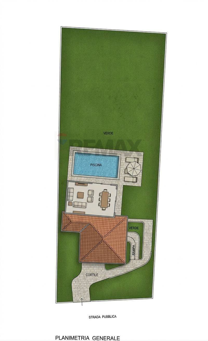 Pianta 2D - Villa C.da Mangiabove, Ragusa - planimetria 1