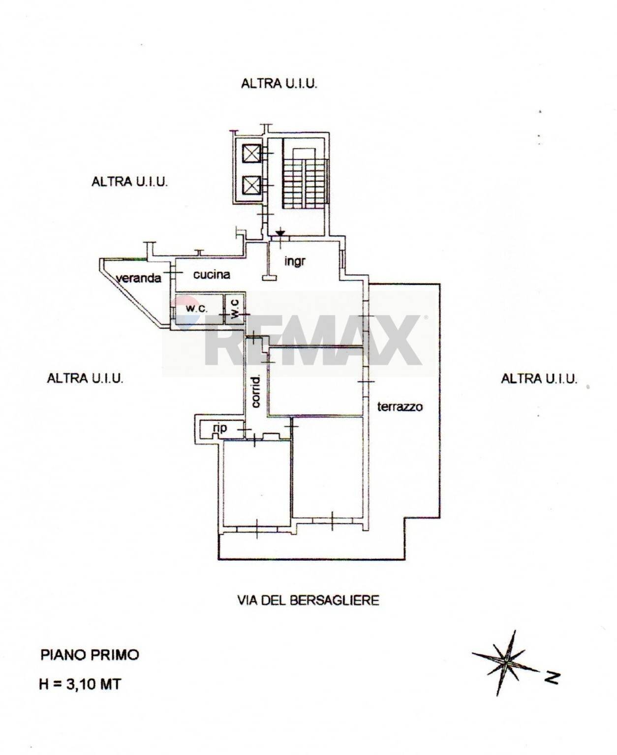 Pianta 2D - Appartamento Via del Bersagliere
 
44, Palermo - planimetria 1