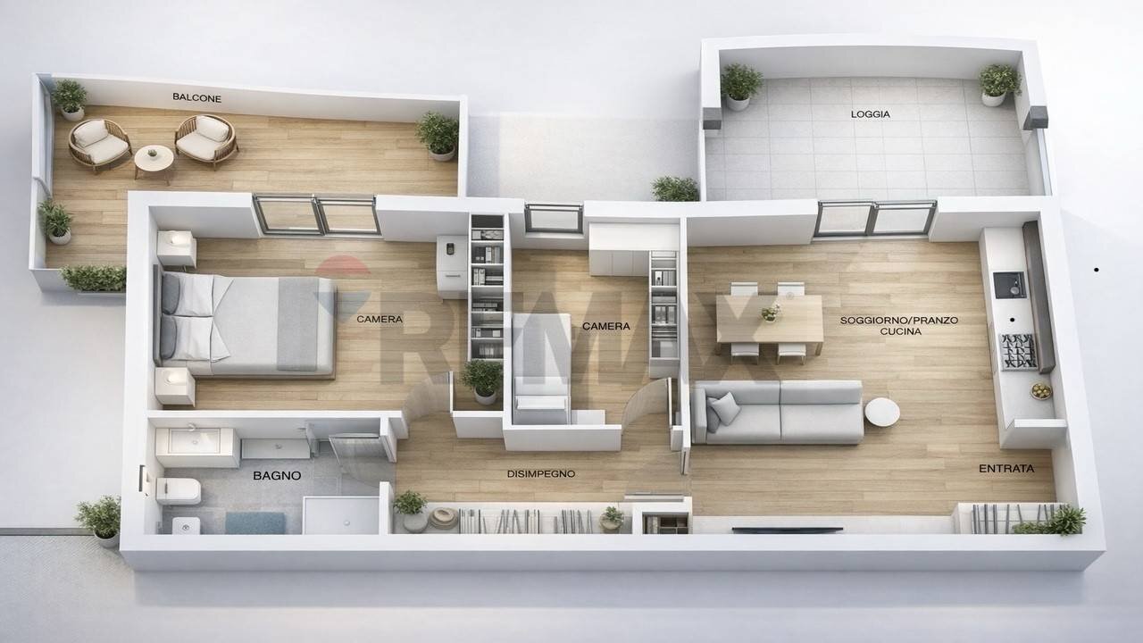 Pianta 3D - Appartamento Pesaro - foto 1