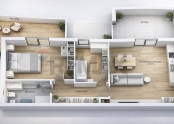 Pianta 3D - Appartamento Pesaro - foto 2