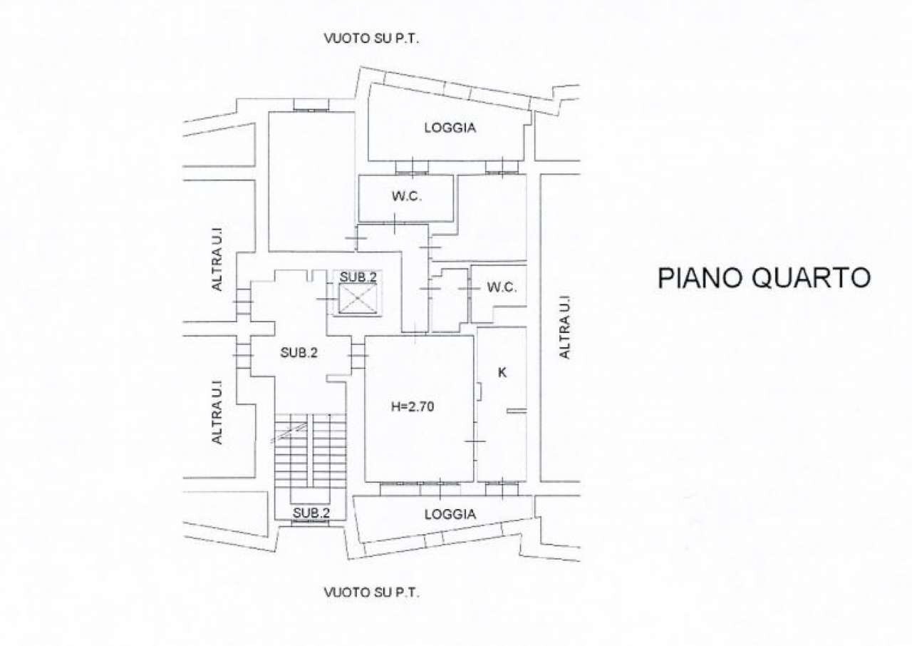 plan maccacaro 2 - 4 piano - Trilocale via Della Chiesa Rossa, Milano - planimetria 1