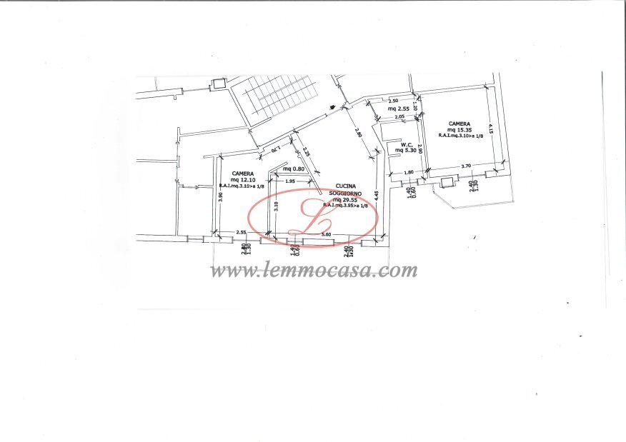 planimetria - Trilocale Via Saponiera 25, Diano Marina - planimetria 1