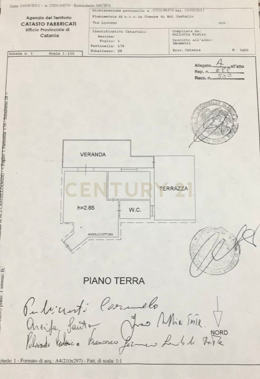 PLANIMETRIA 1.jpeg - Two-room apartment Via Livorno 101, Aci Castello - floor plans 1