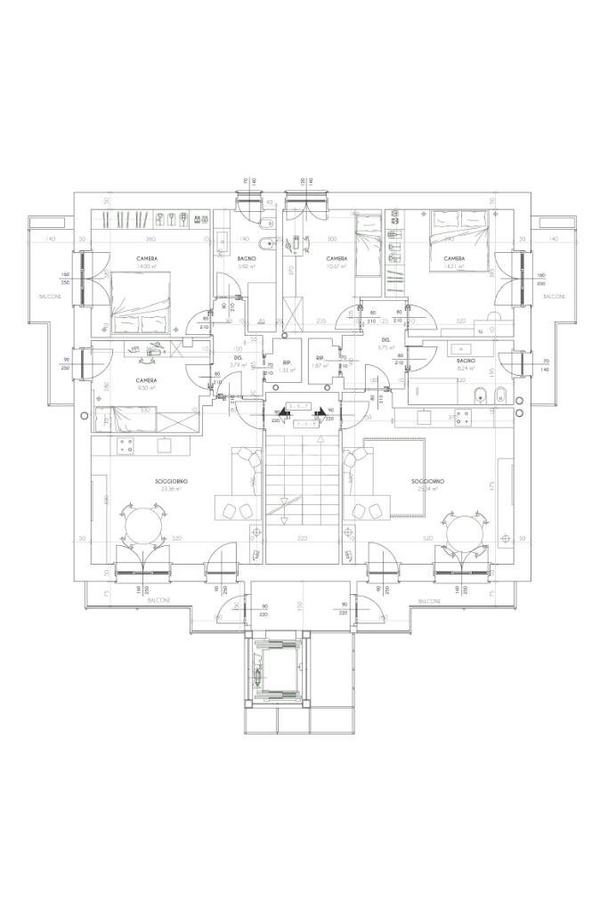 Three-room apartment Via torino, Trofarello - floor plans 1
