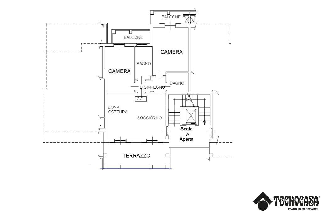 Four-room apartment Via Monti, Castiglione Torinese - floor plans 1
