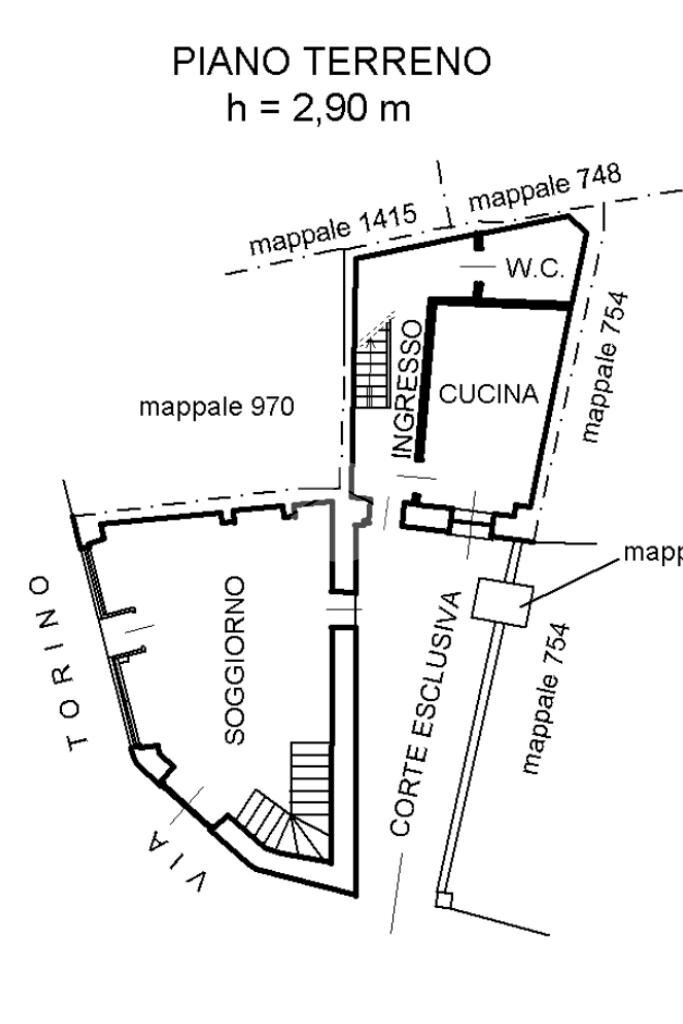 Casa semi indipendente Via Torino, Balangero - planimetria 1