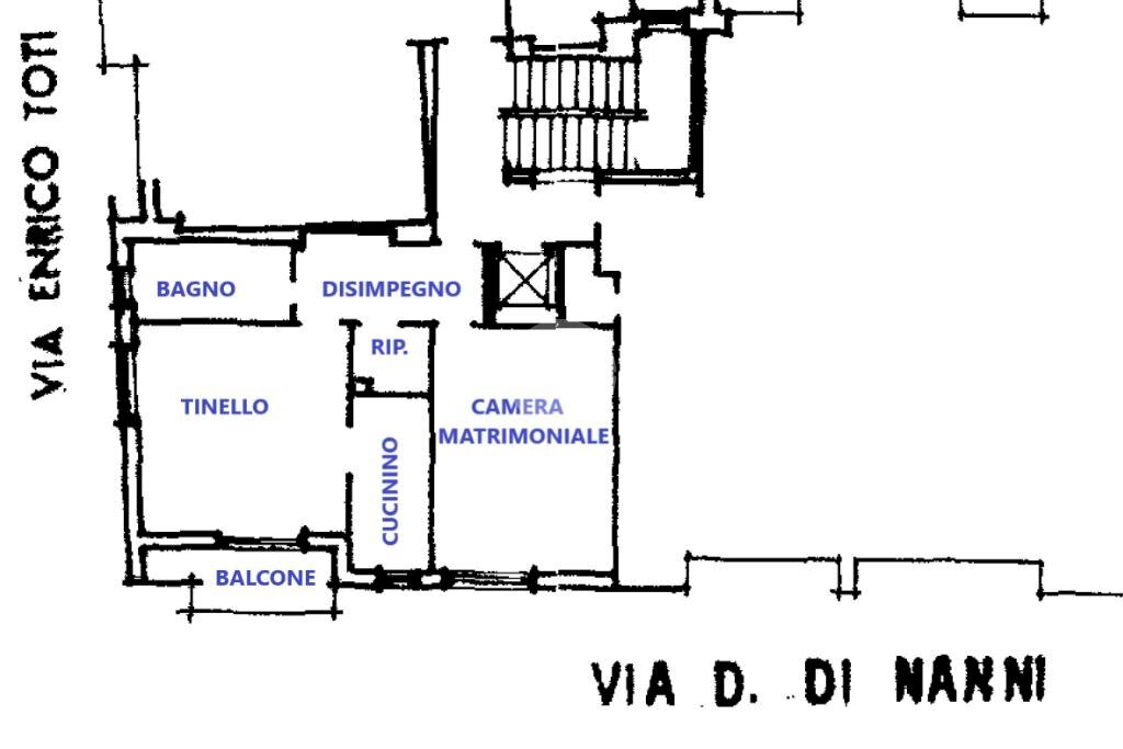 Appartamento Via Enrico Toti, Nichelino - planimetria 1