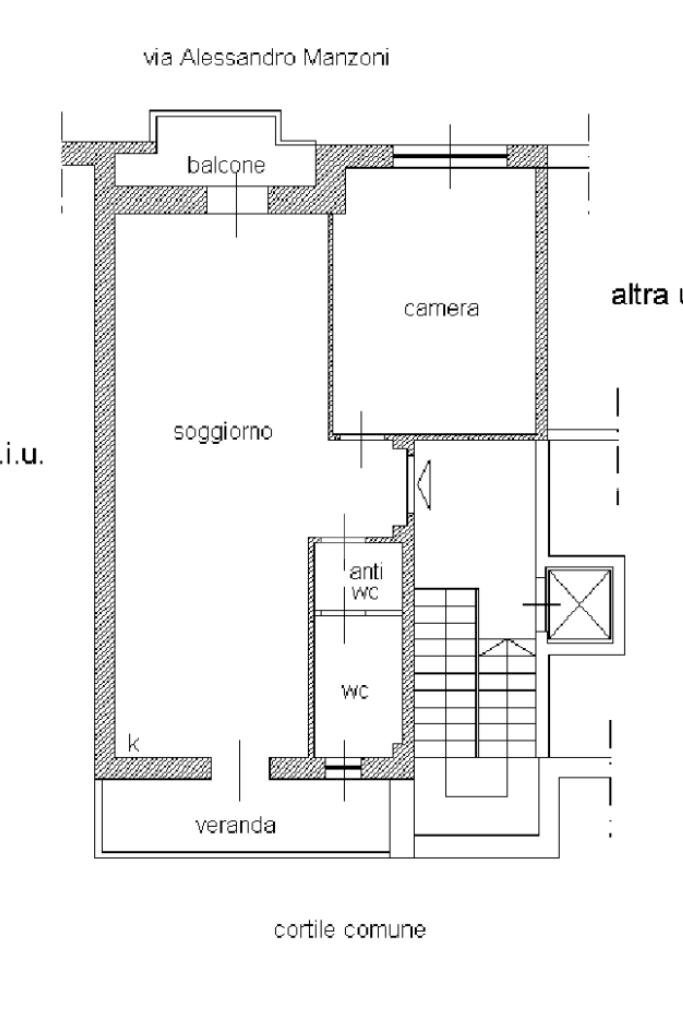 Trilocale Via manzoni, Rivoli - planimetria 1
