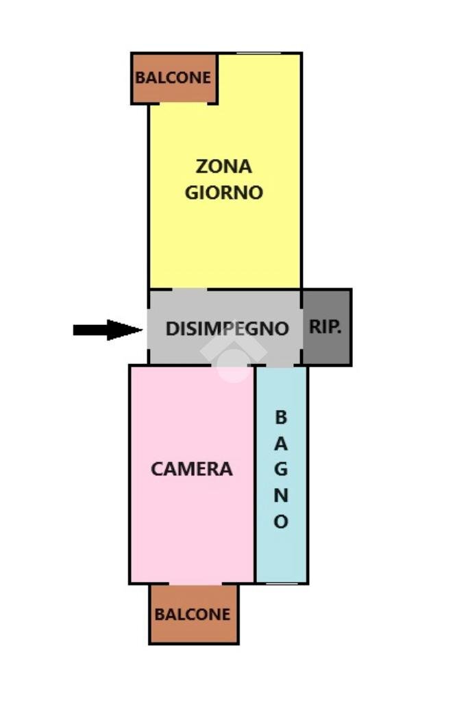 Bilocale Via Alberto Viriglio, Torino (zona Barriera Milano) - planimetria 1
