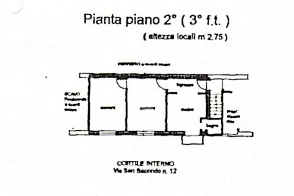 Appartamento Via S. Secondo, Torino (zona Crocetta) - planimetria 1