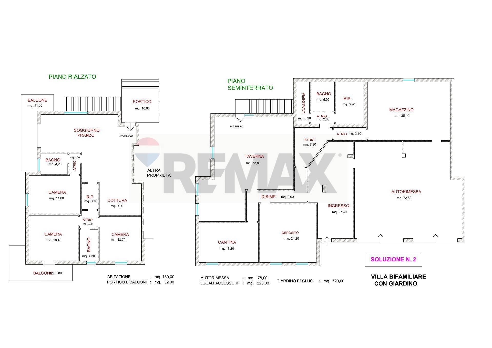 Pianta 2D - Casa semi indipendente Rogno - planimetria 1
