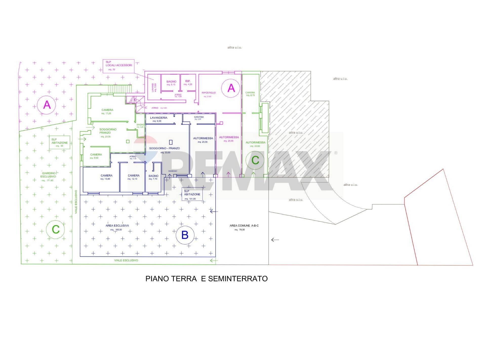 Pianta 2D - Casa semi indipendente Rogno - planimetria 1