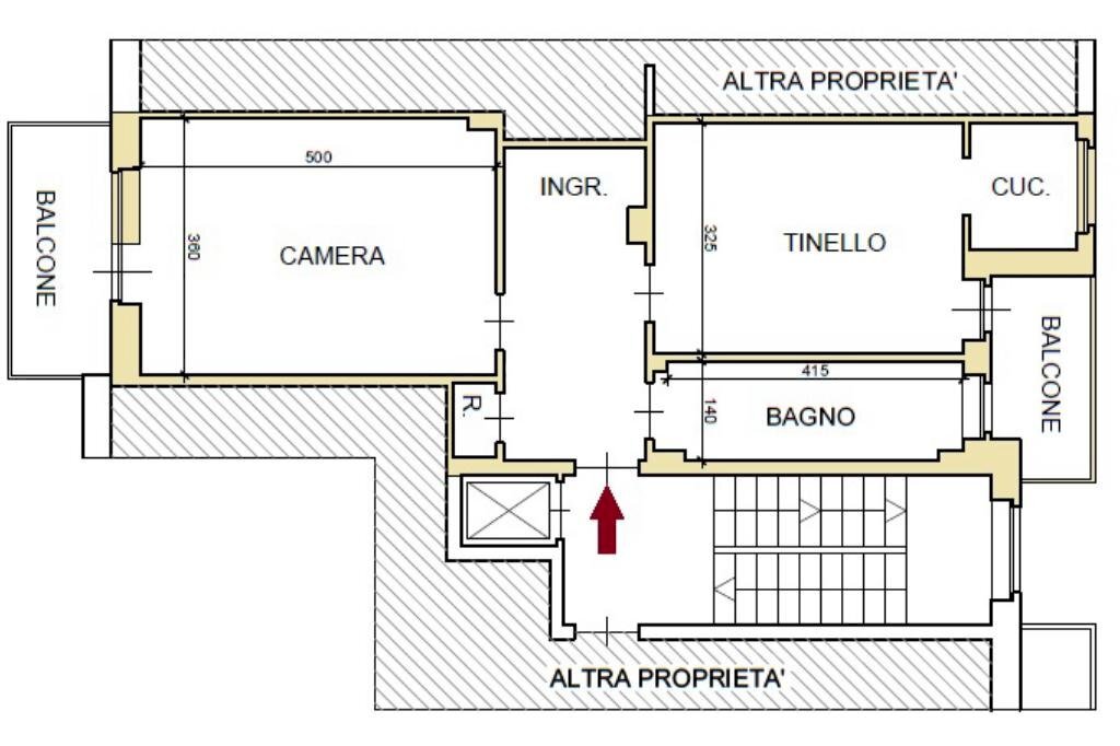 Bilocale Corso Grosseto, Torino (zona Madonna Campagna) - planimetria 1