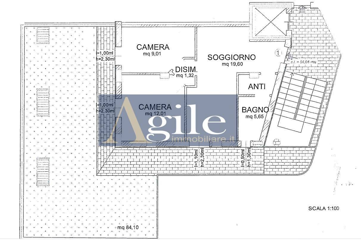 Foto 17 - Trilocale strada provinciale 238, Pedaso - planimetria 1