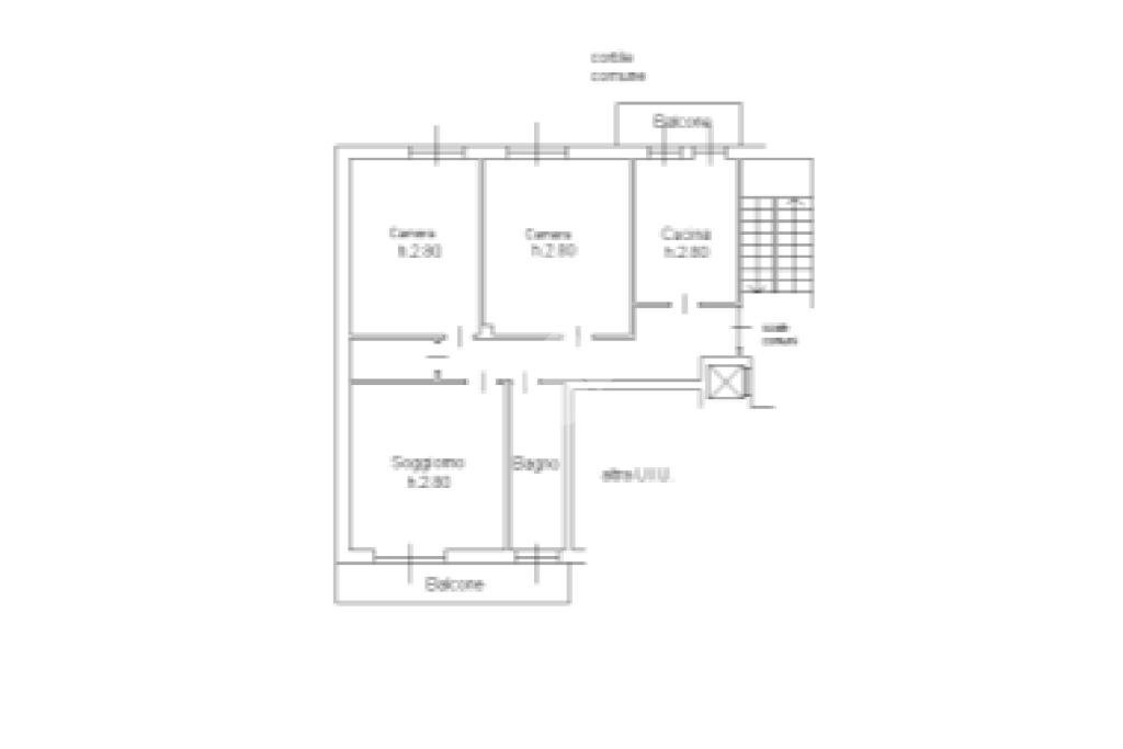 Trilocale Via XXV aprile 1945, Novara - planimetria 1