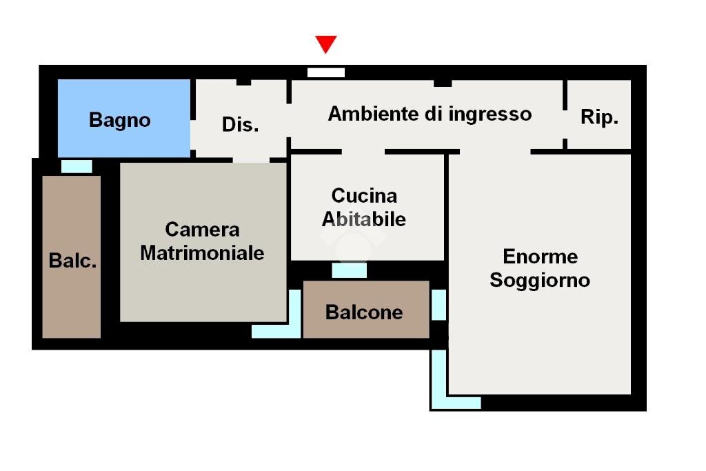 Bilocale Via Toscana, Carugate - planimetria 1