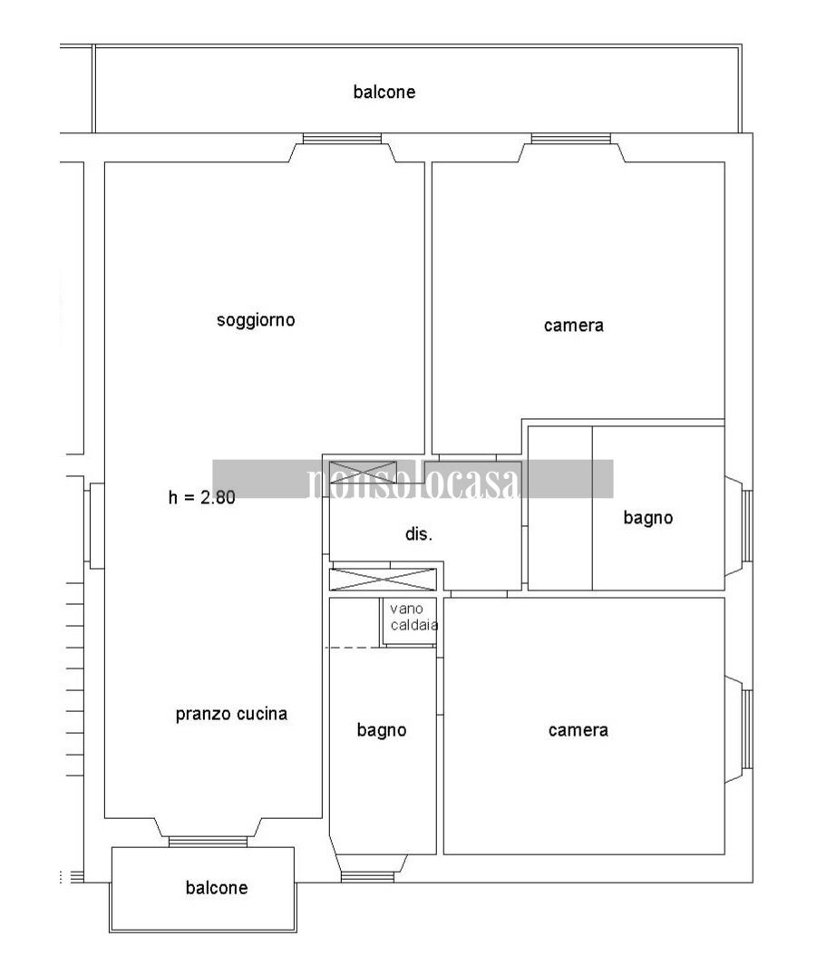 PLANIMETRIA - Three-room apartment Via Piero della Francesca 14, Perugia - floor plans 1