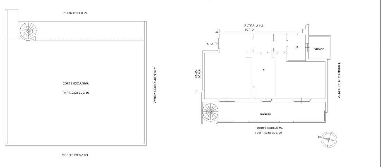 Planimetria casa - Bilocale via Alessandro Ruspoli, Roma (zona Acilia) - planimetria 1
