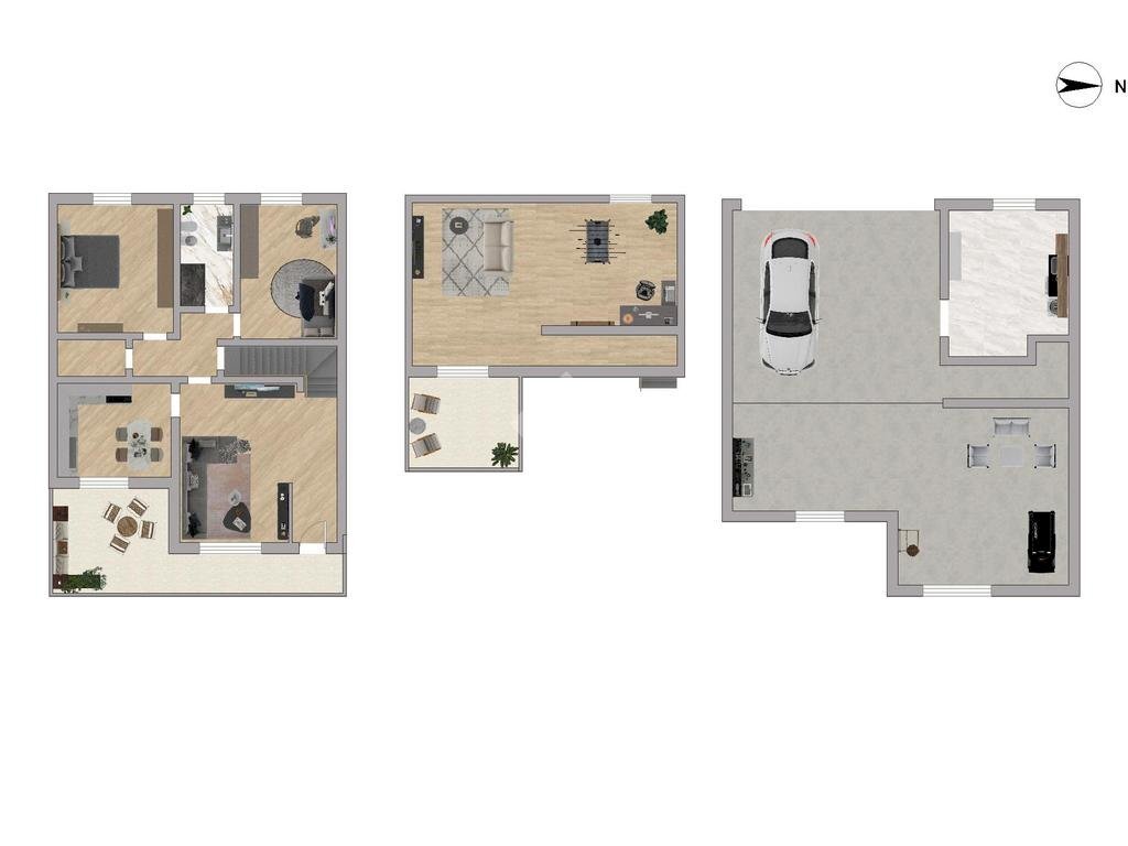 Terraced Villa Via Don Luigi Repetti, Rescaldina - floor plans 1
