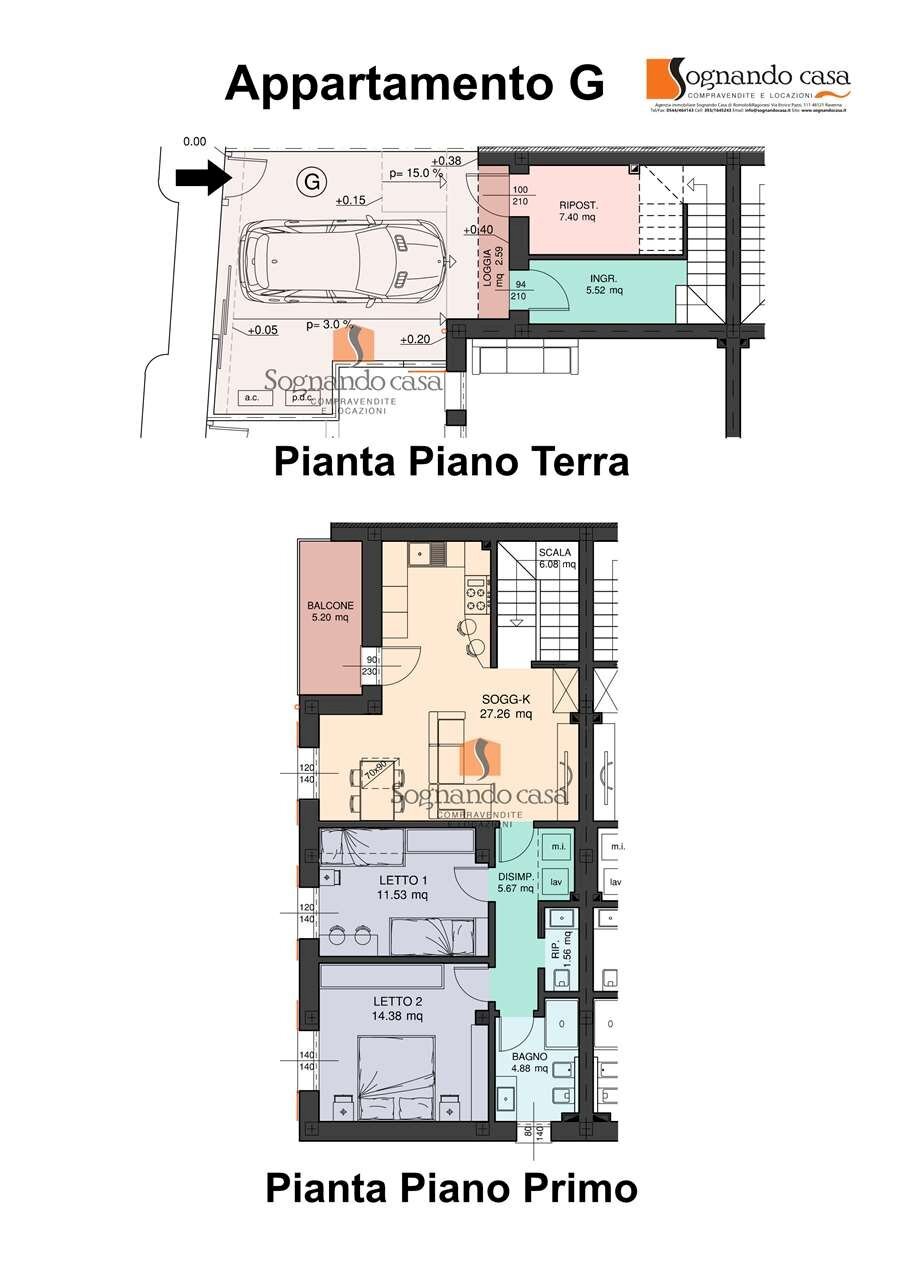 Bilocale Via Cordula Poletti, Ravenna - planimetria 1