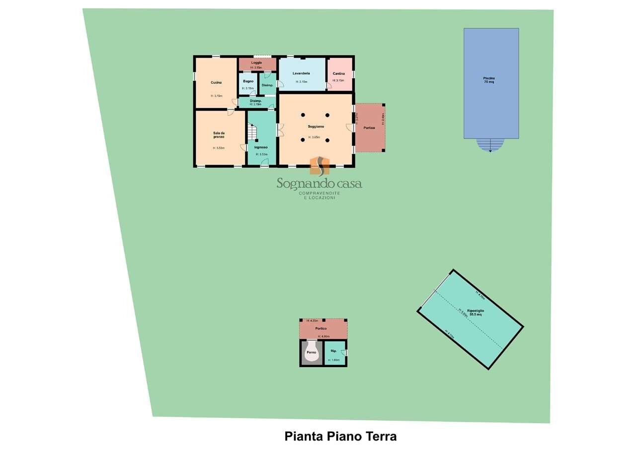 Independent house Via Aguta, Bagnacavallo - floor plans 1