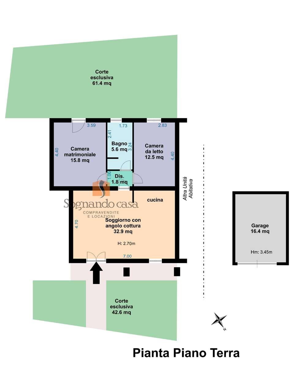 Bilocale Via superiore, Bagnacavallo - planimetria 1