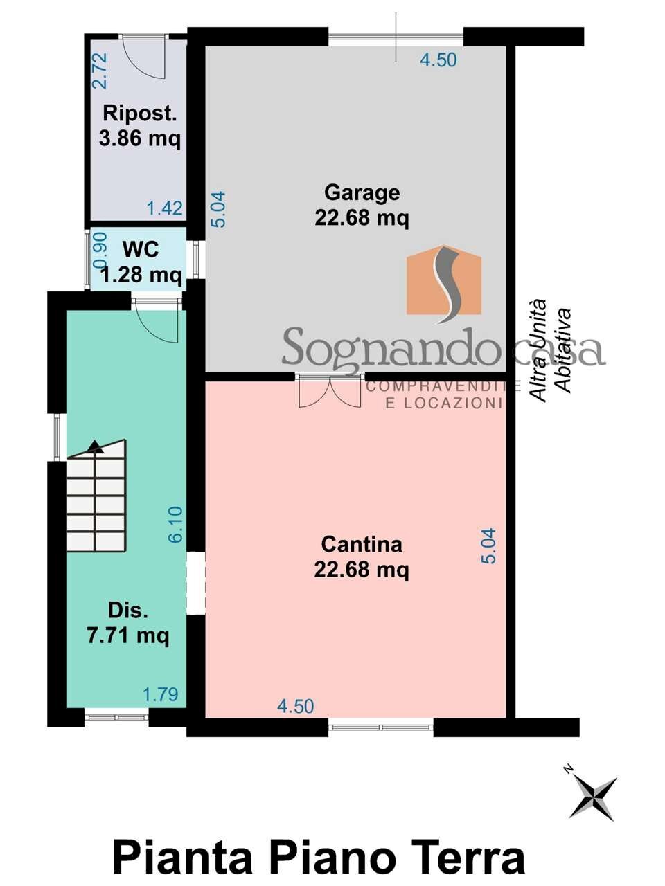 Three-room apartment Via Ravegnana, Ravenna - floor plans 1