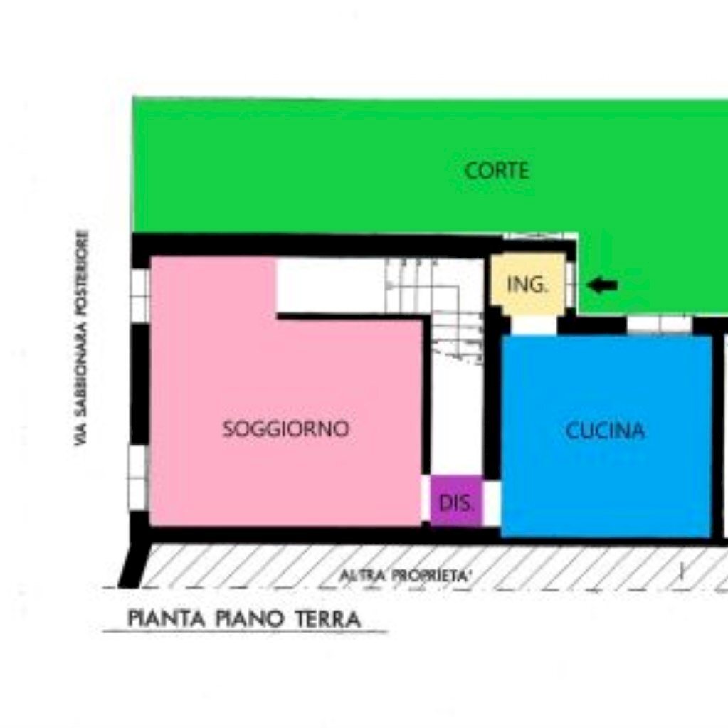 Casa indipendente Via Sabbionara Posteriore, Ravenna - planimetria 1