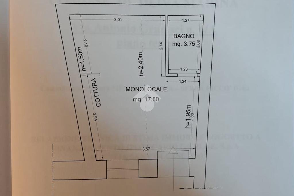 Monolocale Via Antonio Gramsci, Deiva Marina - planimetria 1
