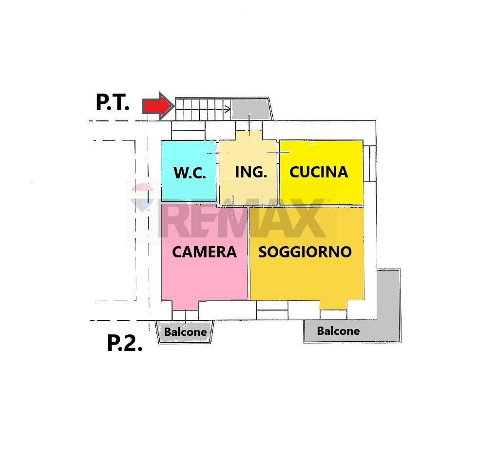 Pianta 2D - Trilocale via Discesa al pozzo
 
68, Sondrio - planimetria 1