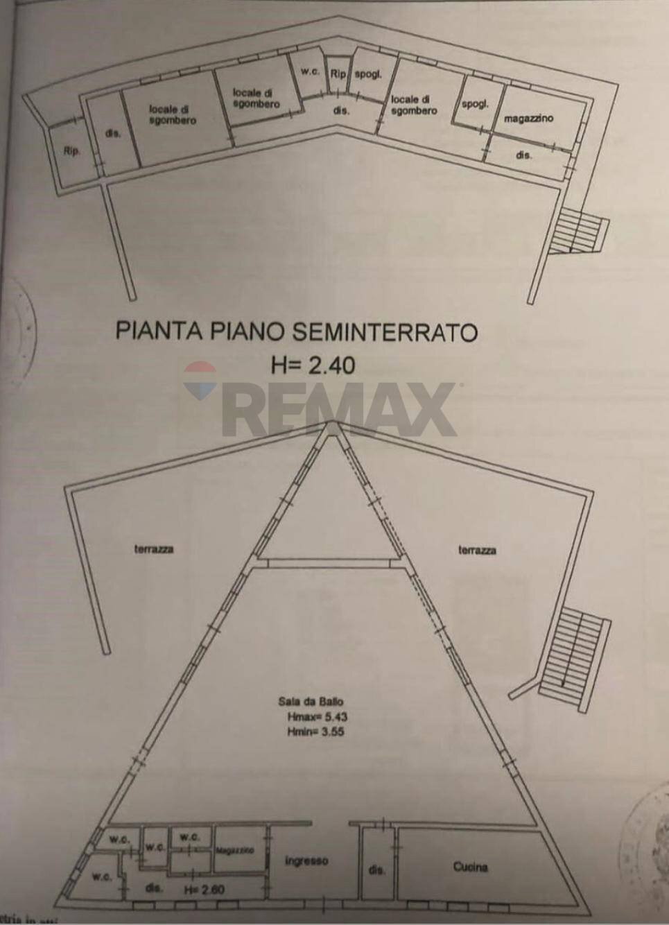 Pianta 2D - Stabile - Palazzo Rosignano Marittimo - planimetria 1