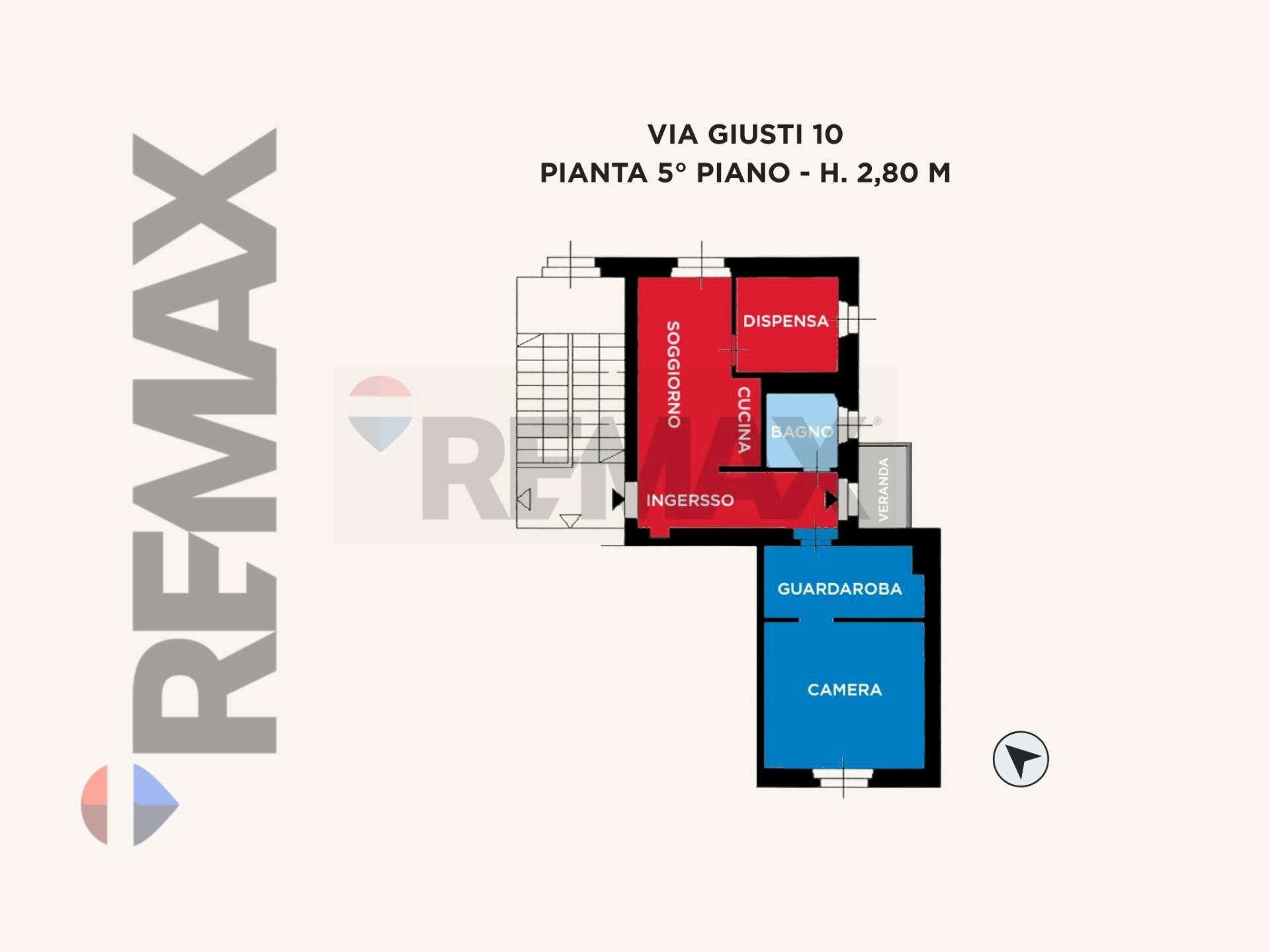 Pianta 2D - Bilocale Via Giusti
 
10, Trieste - planimetria 1