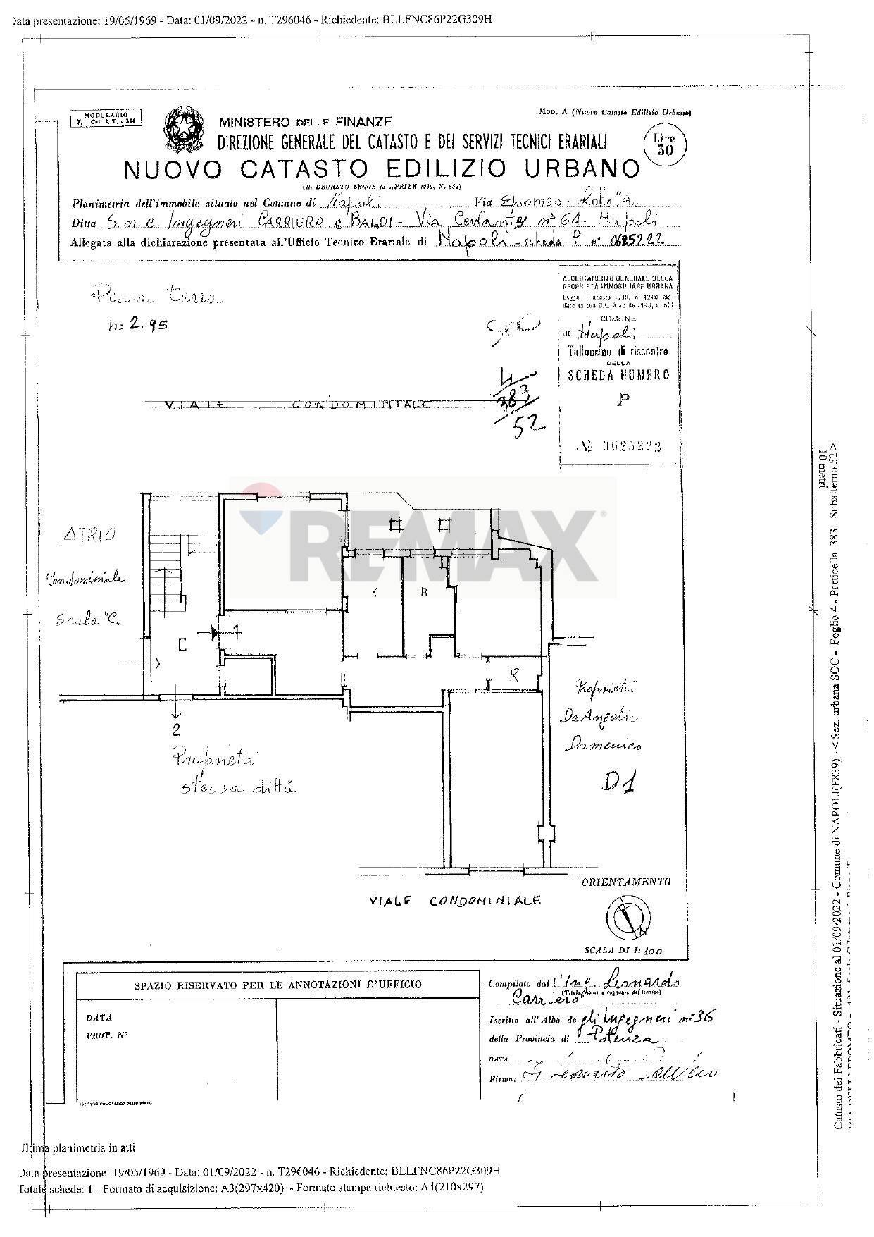 Pianta 2D - Trilocale Via dell'Epomeo
 
481, Napoli - planimetria 1