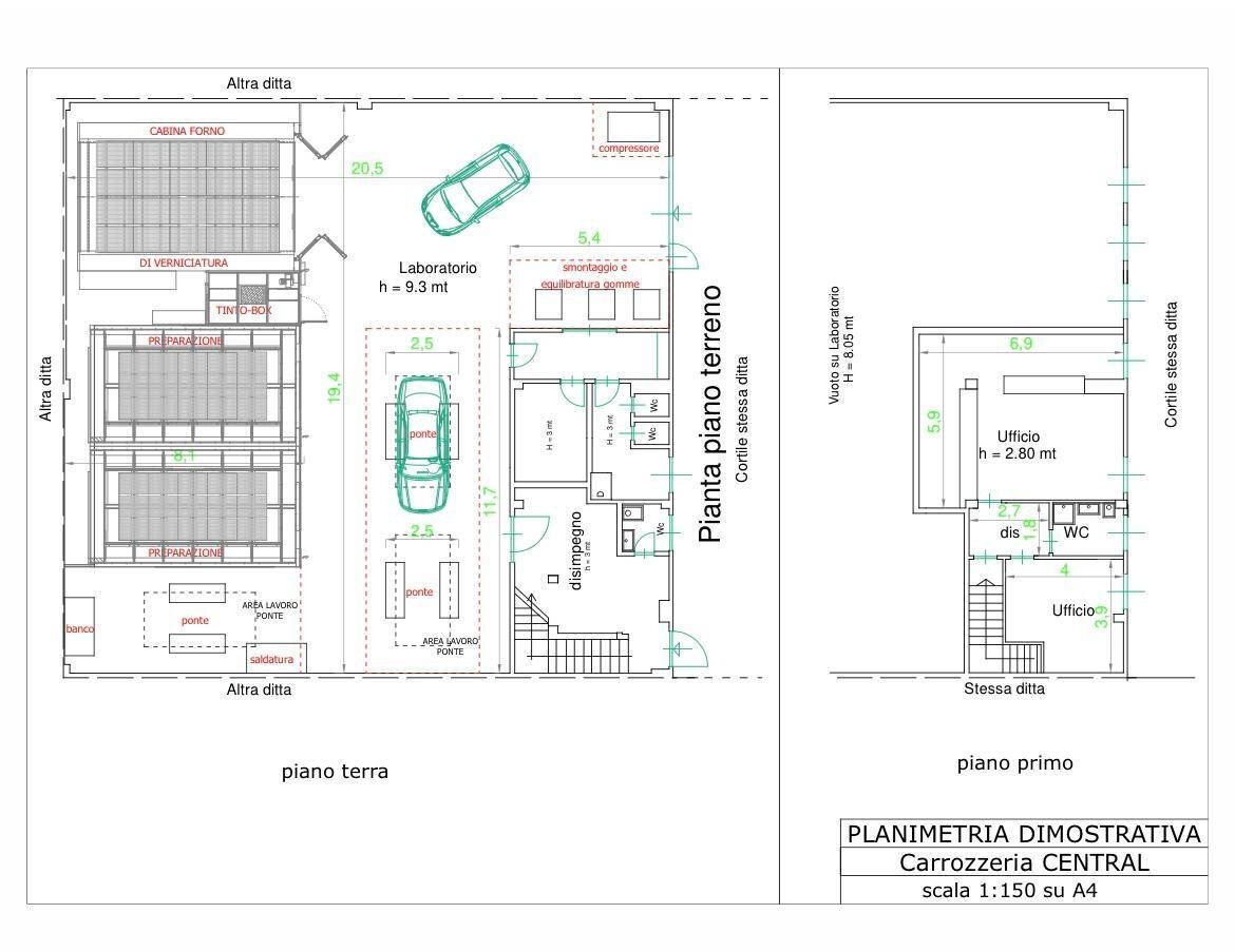 CAPANNONE 1 E UFFICI - Capannone via Ferdinando Santi
 
1/1, Nichelino - planimetria 1