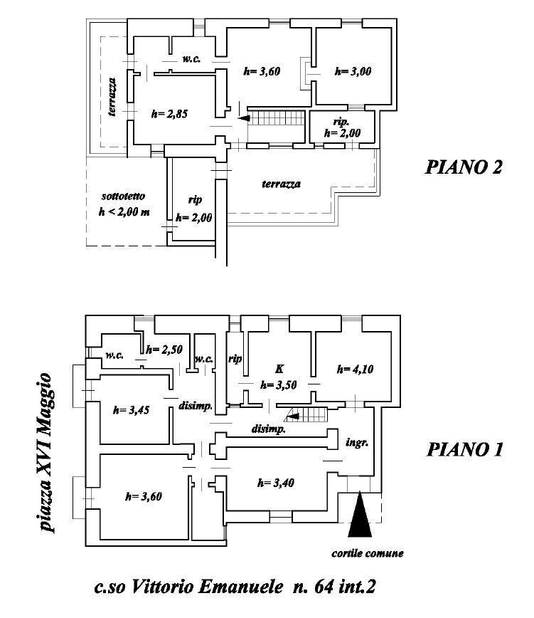 Foto 33 - Appartamento C.so Vittorio Emanuele
 
64, Noto - planimetria 1