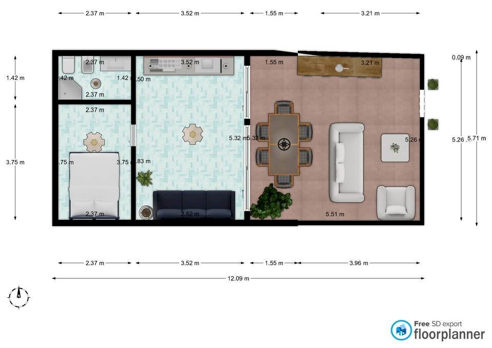 Foto 2 - Bilocale 365 int 9, Golfo Aranci - planimetria 1