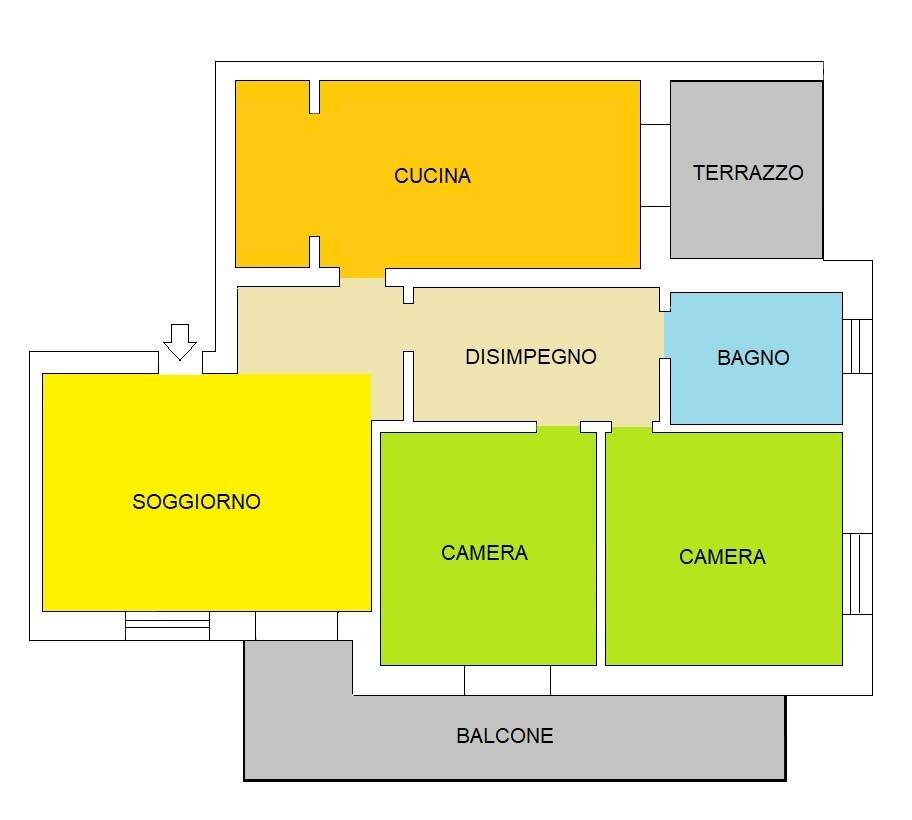 Foto 14 - Three-room apartment via monte lungo, Vigolzone - floor plans 1