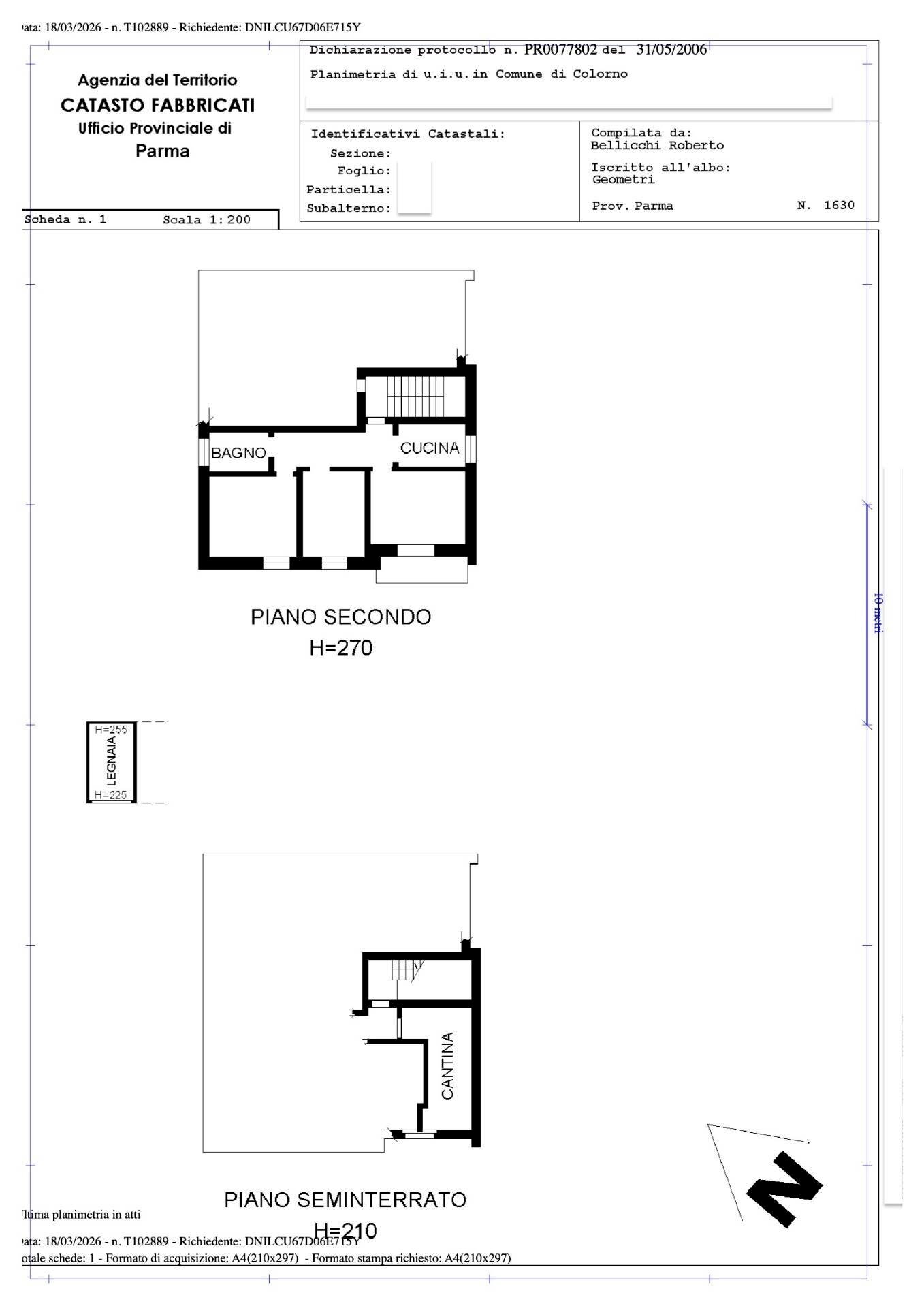 Foto 83 - Trilocale Via Potager, Colorno - planimetria 1