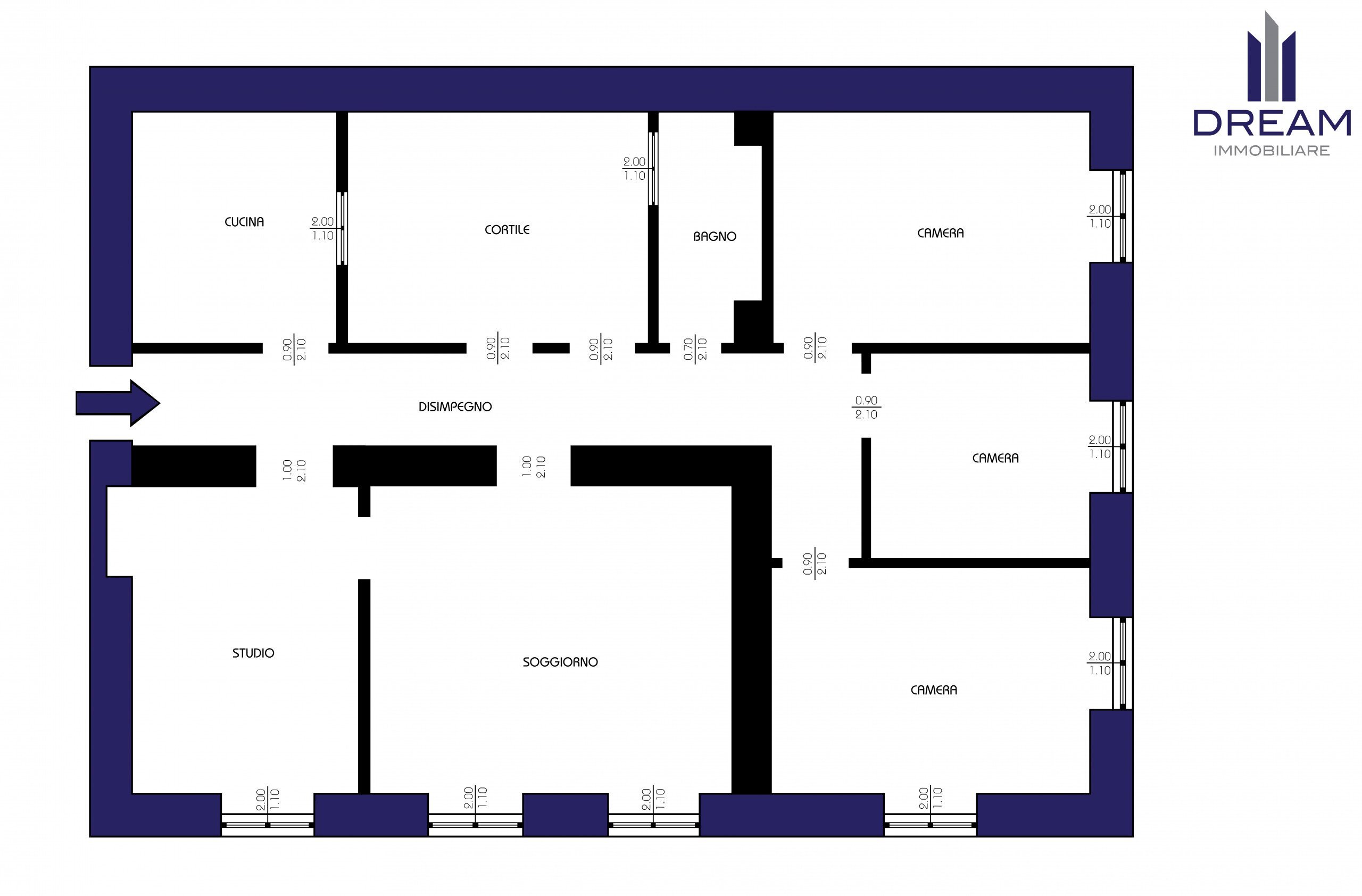 Foto 23 - Appartamento Via Volturno, Cagliari - planimetria 1