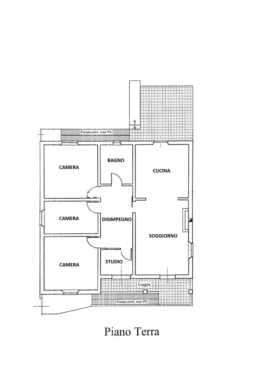 Planimetria - Villa Via Fabio Filzi, Pontedera - floor plans 1