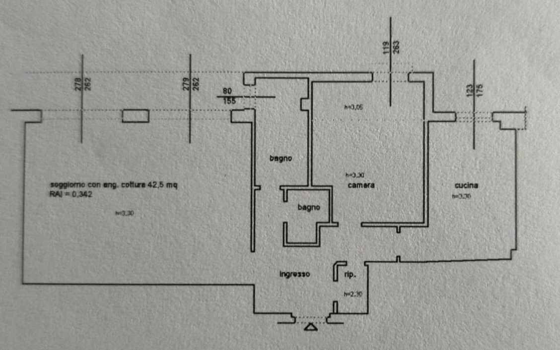 planimetria.jpg - Trilocale Via Sidney Sonnino, Firenze - planimetria 1