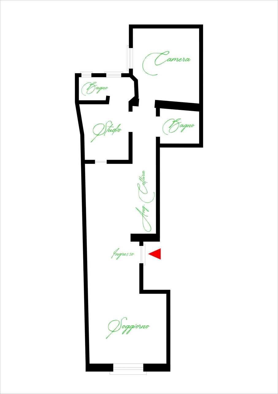Planimetria.jpg - Three-room apartment Via A. Gramsci 85, Santa Margherita Ligure - floor plans 1