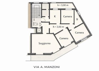 planimetria - Apartment Via Alessandro Manzoni 209, Napoli (neighborhood Posillipo) - photo 19