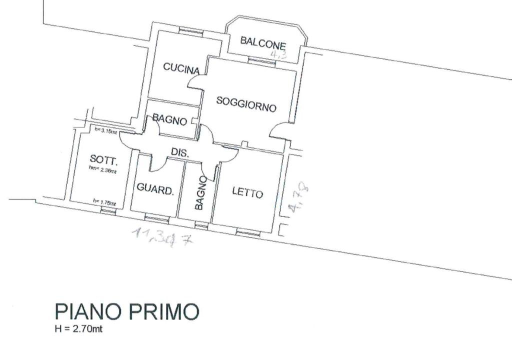 Quadrilocale Via Quarti, Cadelbosco di Sopra - planimetria 1