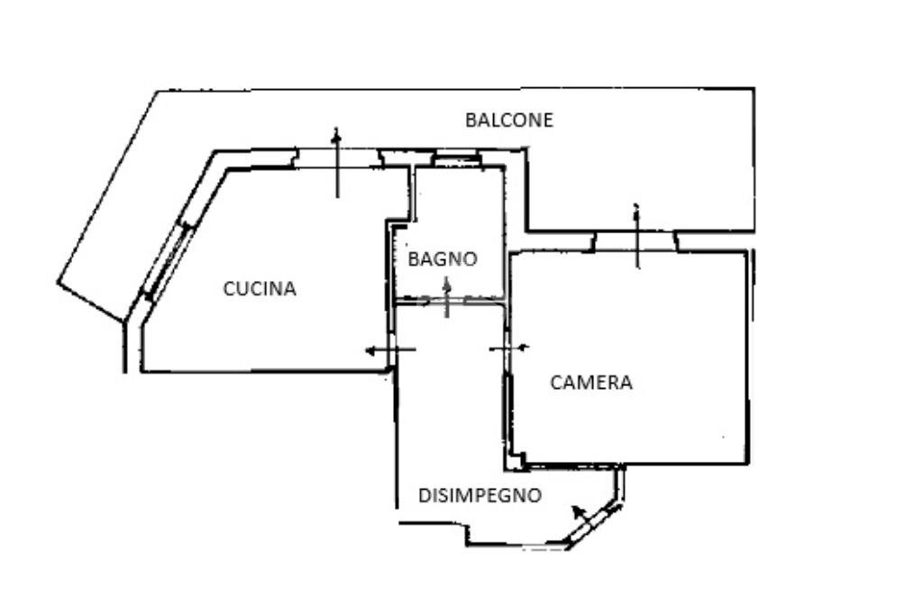 Bilocale Via Cuneo, Barge - planimetria 1